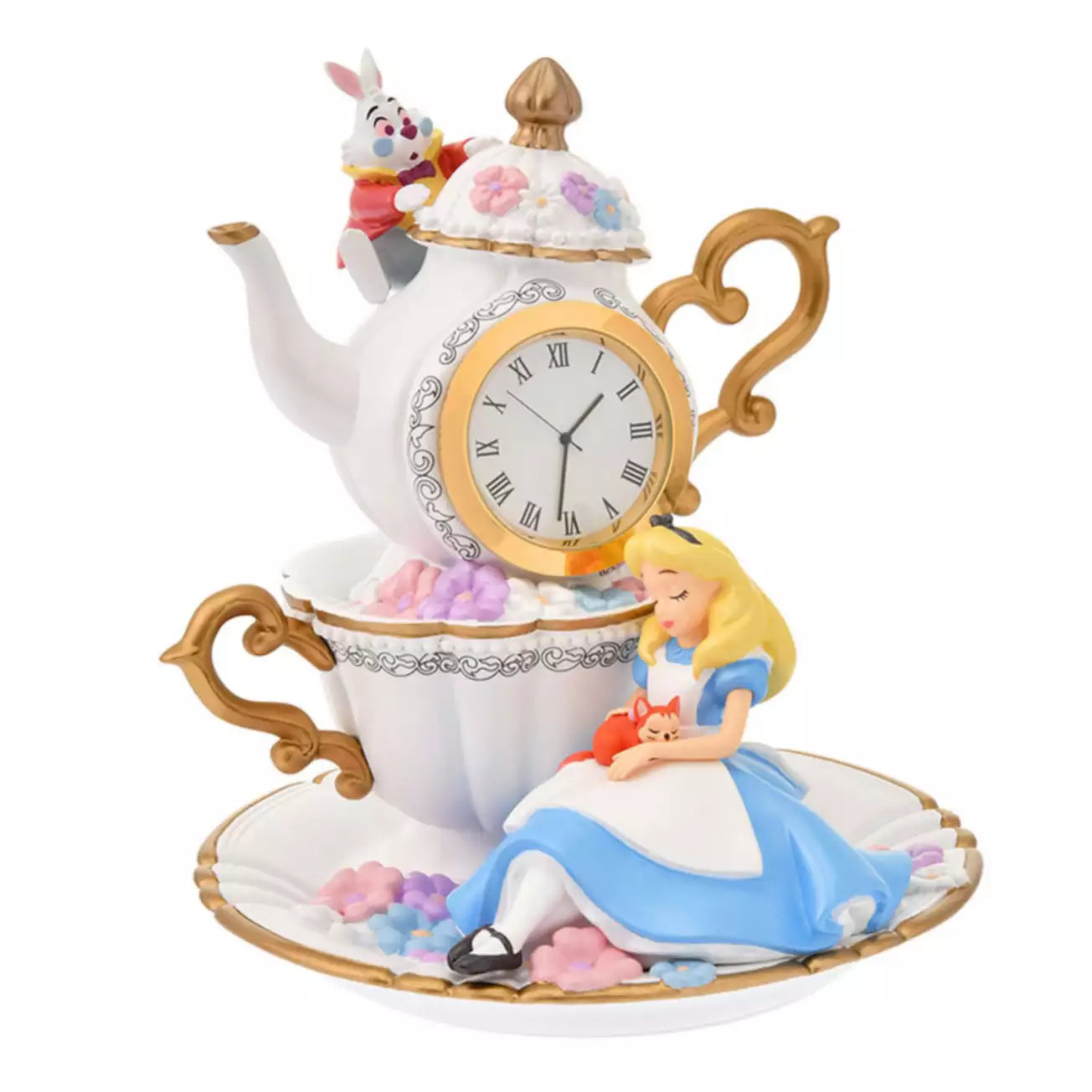 DECEMBER 2026 RESERVATION - Japan Disney Store - Exclusive Magic - Alice in Wonderland - Alice, Dinah & White Rabbit Clock
