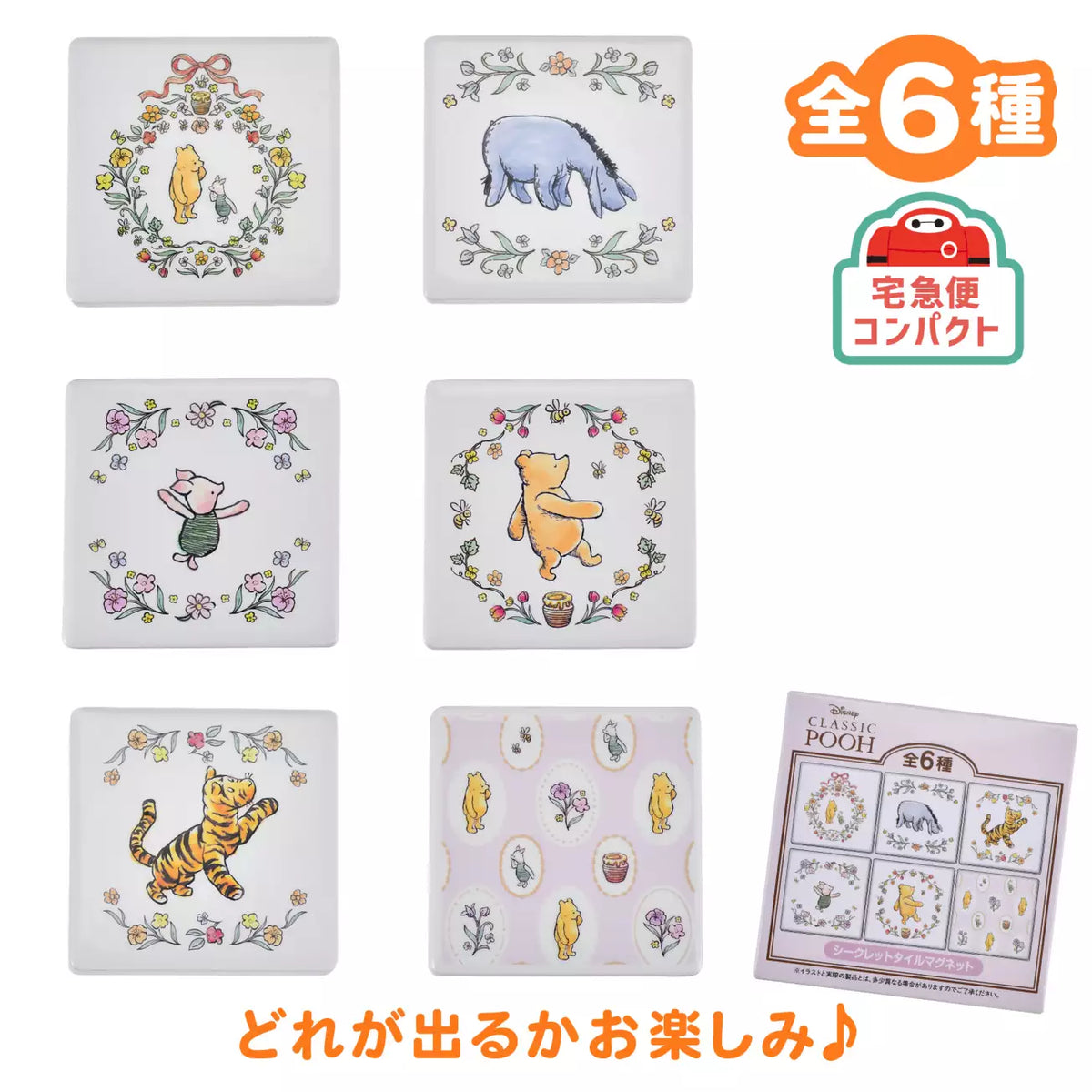 OCT 14 PREORDER - Japan Disney Store - 100 Years of Winnie the Pooh - Pooh & Friends Magnet Blind Box