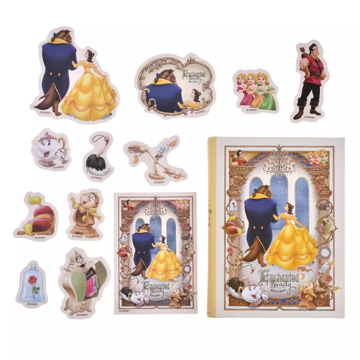 OCT 27 PREORDER - Japan Disney Store - Beauty & the Beast 35th Anniversary - Sticker Box Set