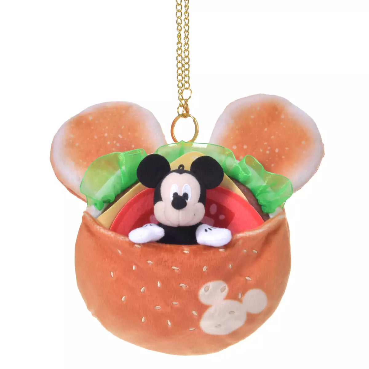 OCT 6 PREORDER - Japan Disney Store - Hamburger Pocket - Mickey Mouse Plush Keychain