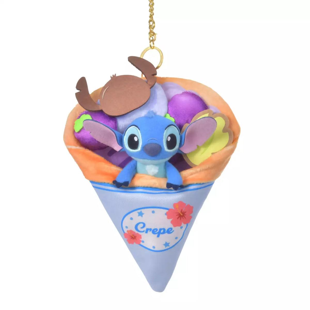 OCT 6 PREORDER - Japan Disney Store - Grape Crepe Pocket - Stitch Plush Keychain