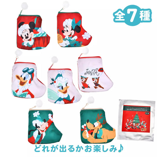 NOV 2 PREORDER - Japan Disney Store - Christmas 2026 - Mickey & Friends - Flat Pouch Blind Box