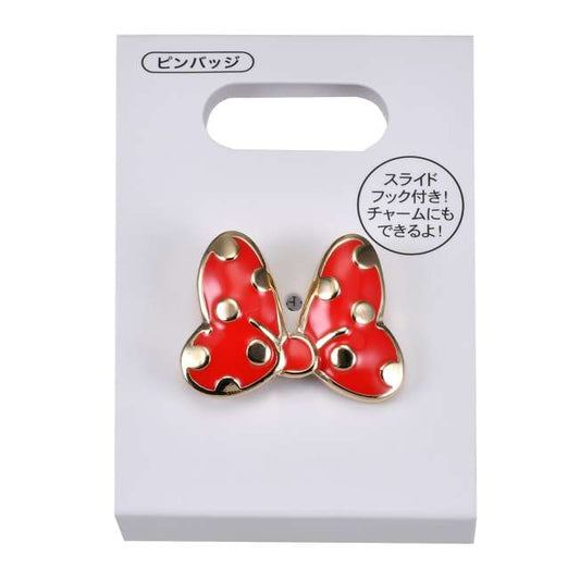 Japan Disney Store - Minnie Mouse Ribbon - Pin Badge / Charm