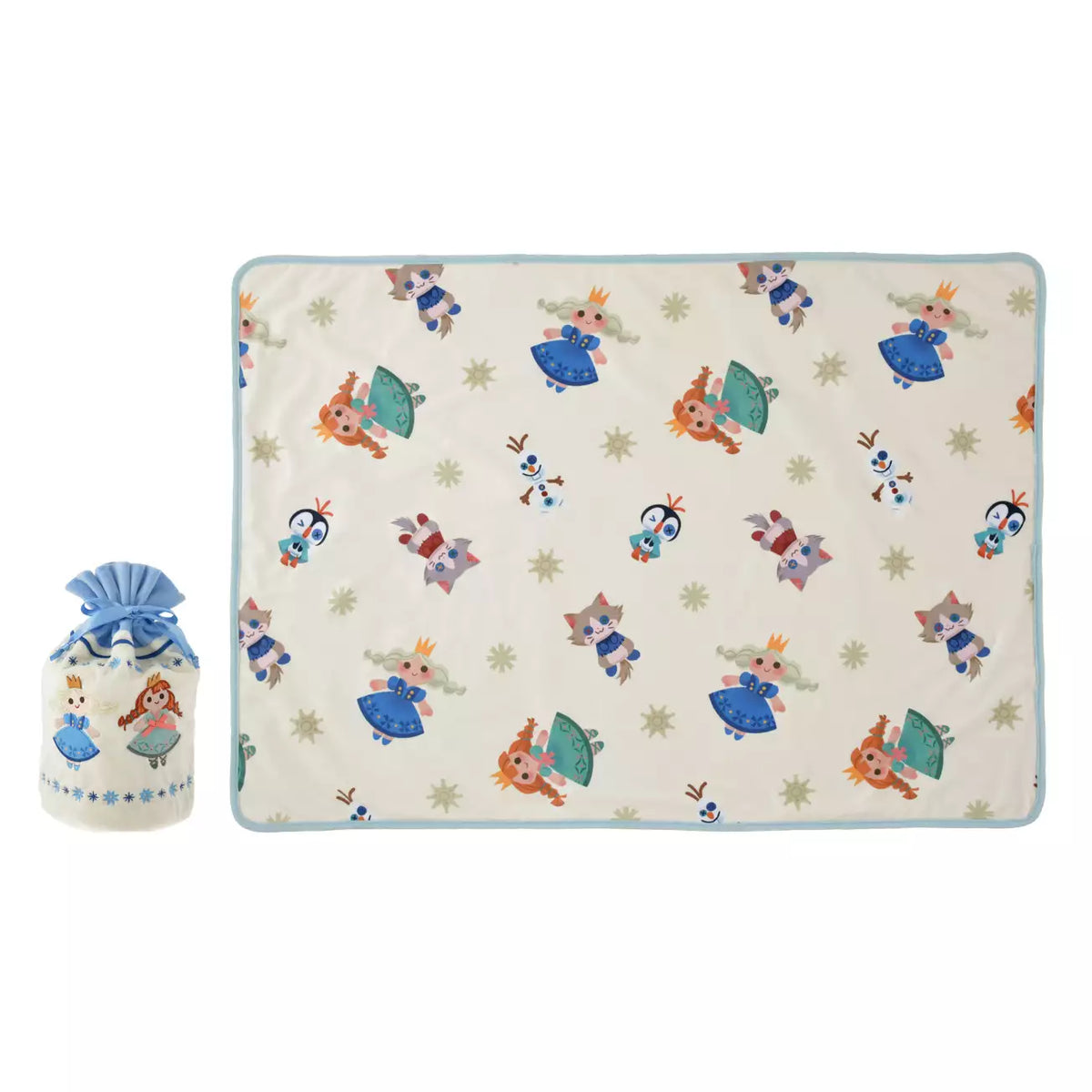 NOV 2 PREORDER - Japan Disney Store - Frozen Christmas - Blanket in Drawstring Bag
