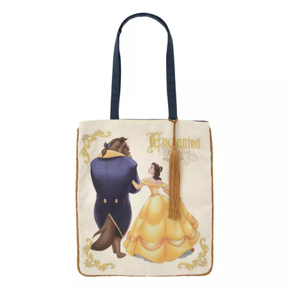 OCT 27 PREORDER - Japan Disney Store - Beauty & the Beast 35th Anniversary - Tote Bag with Charm