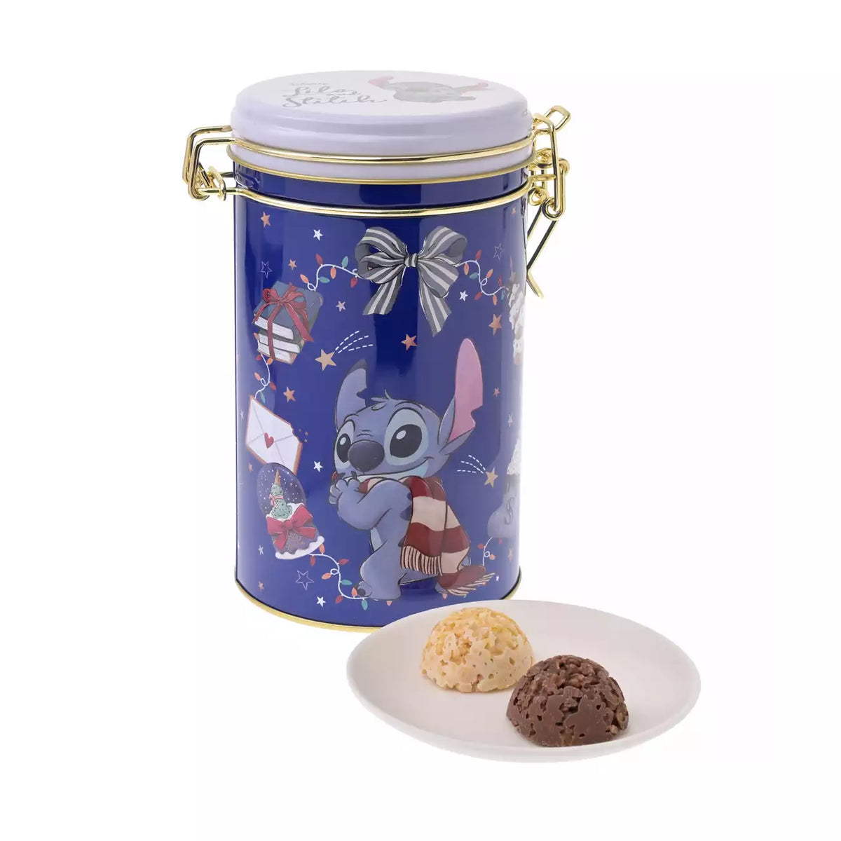 NOV 2 PREORDER - Japan Disney Store - Christmas 2026 - Stitch & Scrump - Chocolate Crunch in a Canister Tin
