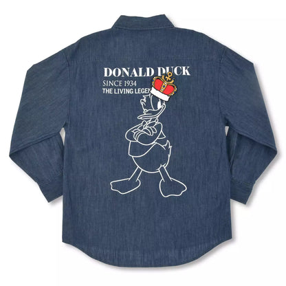 JAPAN LIMITED - Donald the King Birthday - Cotton Long Sleeve Blue Shirt