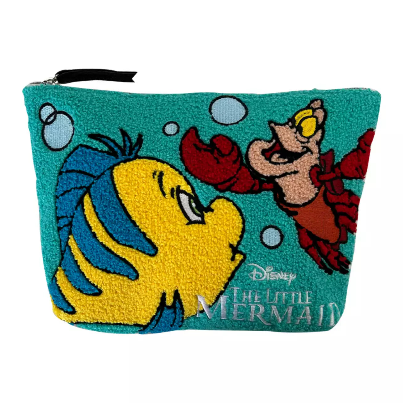 Disney Japan - The Little Mermaid - Ariel & Flounder - Embroidered Pouch