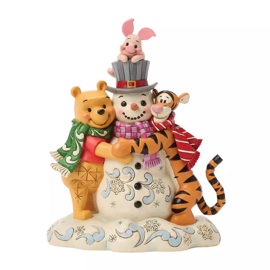 NOV 2 PREORDER - Japan Disney Store - Christmas 2026 - Disney Traditions - Winnie the Pooh & Friends with Snowman - Enesco Figure