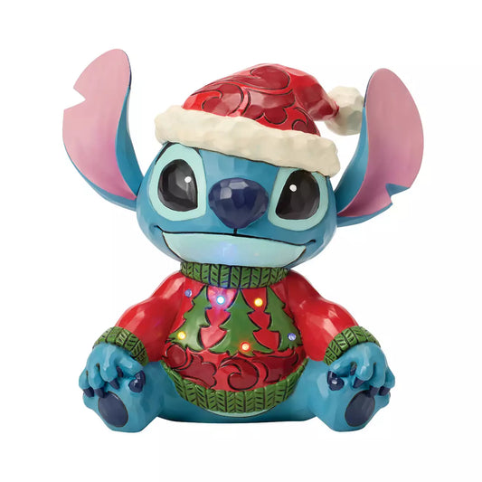 NOV 2 PREORDER - Japan Disney Store - Christmas 2026 - Disney Traditions - Stitch Christmas Sweater LED - Enesco Figure