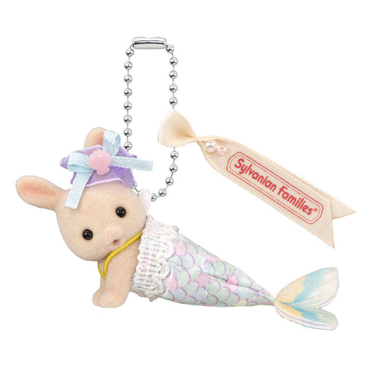 Japan Limited - Sylvanian Families-  Milk Rabbit Baby - Mermaid Keychain