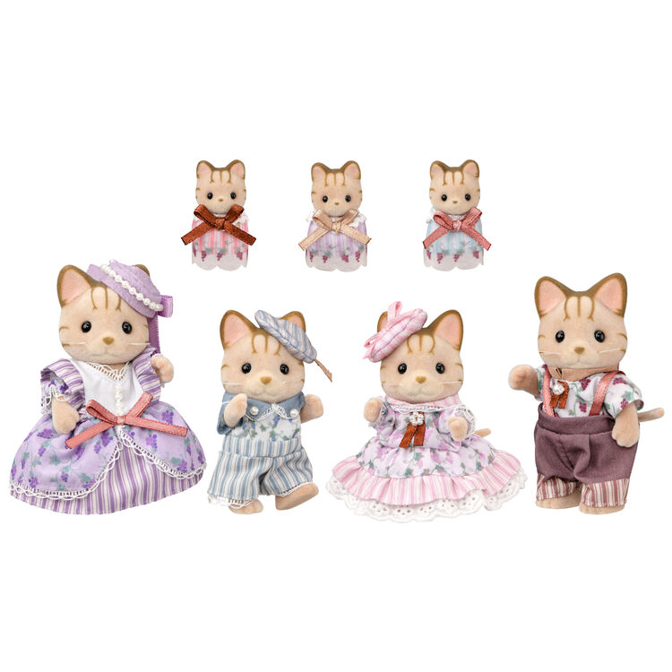 PRE ORDEER - JAPAN LIMITED - Sylvanian Families - Striped Cat Family - Elegant Set