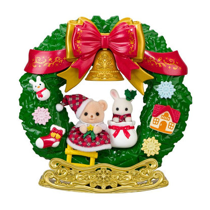OCT 10 PREORDER - Sylvanian Families Japan - Rocking Christmas Wreath