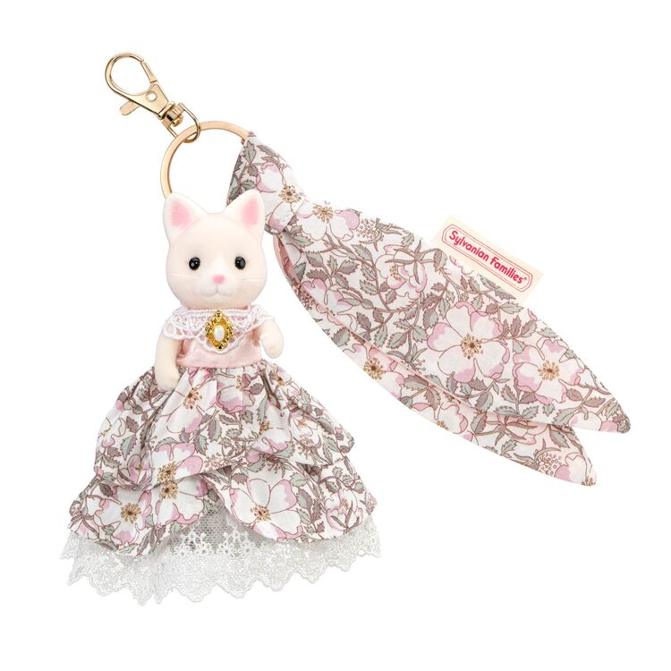 Sylvanian Families Japan - Silk Cat Sister - Liberty Print Keychain
