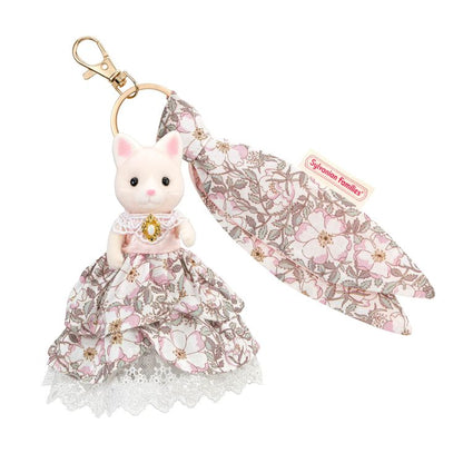 Sylvanian Families Japan - Silk Cat Sister - Liberty Print Keychain