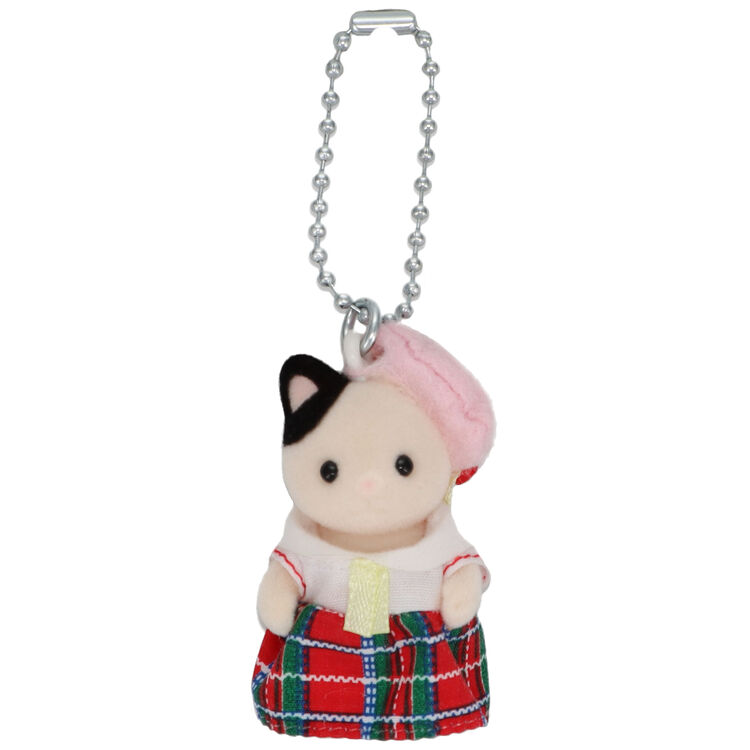 JAPAN LIMITED Sylvanian Families - Charcoal Cat - Sailor - Keychain Doll