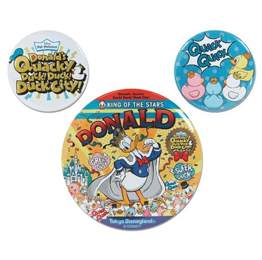 Tokyo Disney Resort - Quacky Celebration - Can Badge - 3 Set