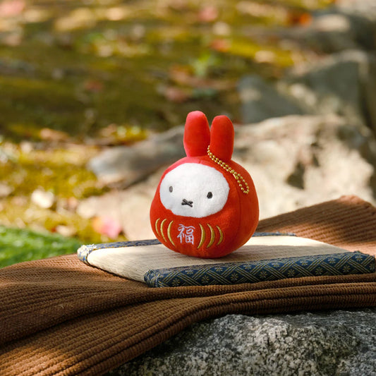 Miffy Japan - New Year 2026 - Lucky Daruma Plush Mascot Keychain - (red)