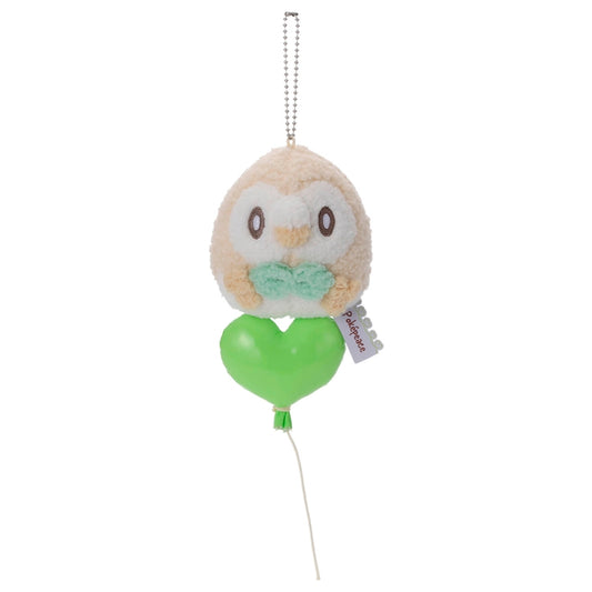 Japan Pokemon Center - PokePeace -  Mellow Heart - Plush Keychain - Rowlet