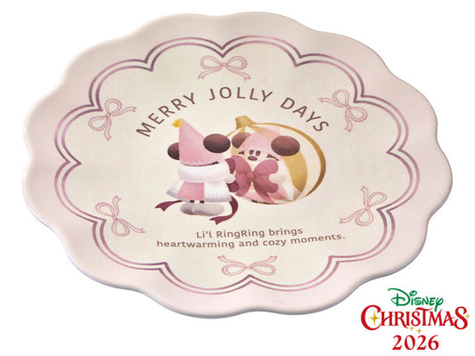 NOV 1 PREORDER - Tokyo Disney Resort - Christmas 2026 - Merry Lil Ring Ring - Pink Souvenir Plate