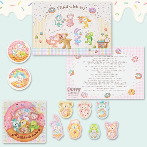 DISNEYSEA LIMITED - Duffy & Friends Filled with Joy! - Postcard & Sticker Set