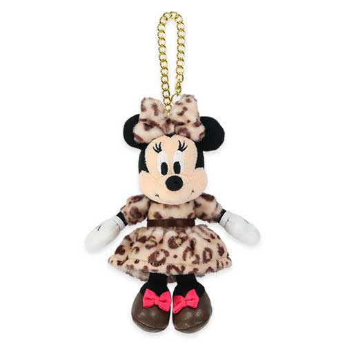 16 OCT PREORDER - Tokyo Disney Resort - Leopard Print - Brown Minnie Mouse - Plush Keychain / Charm