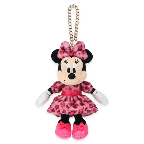16 OCT PREORDER - Tokyo Disney Resort - Leopard Print - Pink Minnie Mouse - Plush Keychain / Charm