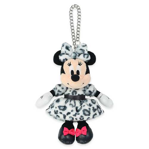 16 OCT PREORDER - Tokyo Disney Resort - Leopard Print - Black & White Minnie Mouse - Plush Keychain / Charm