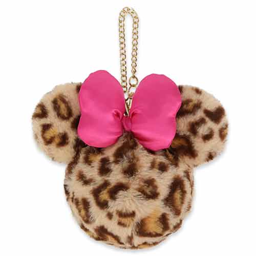 16 OCT PREORDER - Tokyo Disney Resort - Leopard Print - Brown & Pink Minnie Mouse - Plush Pouch
