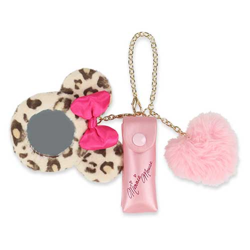 16 OCT PREORDER - Tokyo Disney Resort - Leopard Print - Minnie Mouse - Lip Case Charm with Mirror