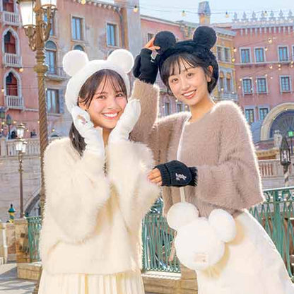 16 OCT PREORDER - Tokyo Disney Resort - Winter - Mickey Mouse - White Beret - Adult Size