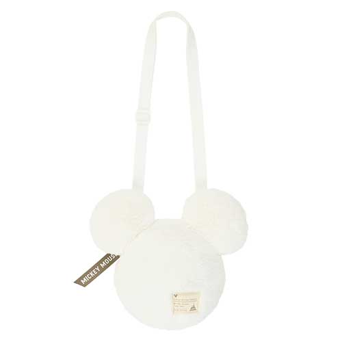 16 OCT PREORDER - Tokyo Disney Resort - Cream Winter Fur - Mickey Mouse Plush Bag