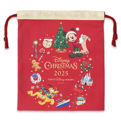MID NOV PREORDER - Tokyo Disney Resort - Christmas 2025 - Drawstring Bag