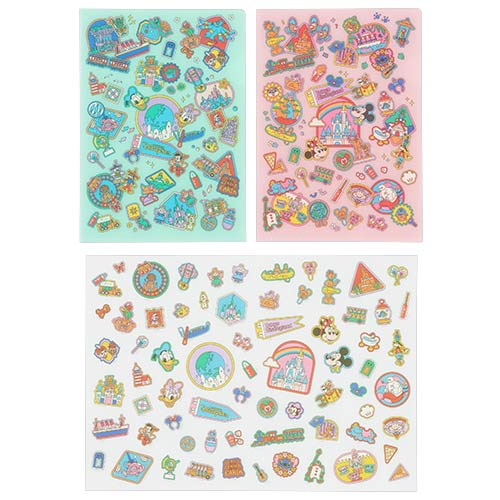 DEC 11 PREORDER - Tokyo Disney Resort - Park Icons - Clear File & Sticker Set