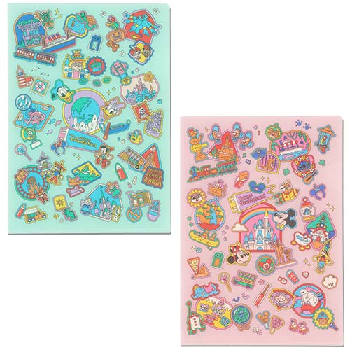 DEC 11 PREORDER - Tokyo Disney Resort - Park Icons - Clear File & Sticker Set