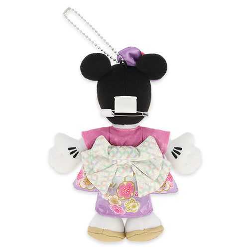 Tokyo Disney Resort - New Years 2025 - Minnie Mouse - Kimono Plush Keychain / Pin