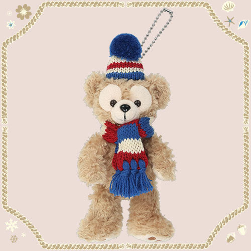 18 DEC PREORDER - Disneysea Limited - Encore Collection - Winter Season Costume (2005)- Duffy & Friends Plush Keychain / Pin