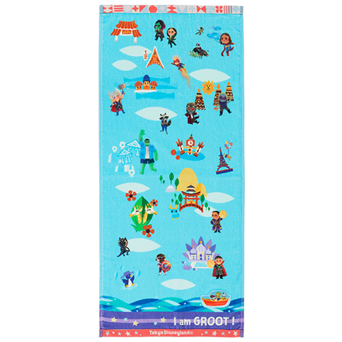 Tokyo Disney Resort - It's a Small World with Groot - Face Towel