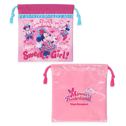 JAN 13 PREORDER - Tokyo Disney Resort - Pal-Palooza - Minnie's Funderland - Drawstring Bag Set