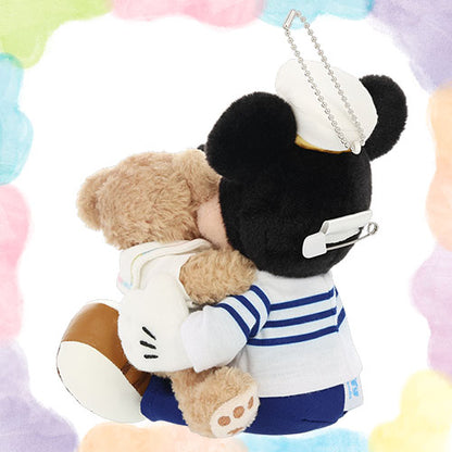JAN 13 PREORDER - Disneysea Limited - Duffy & Friends - Heartfelt Letters of Friendship - Duffy & Mickey Mouse - Plush Keychain / Pin
