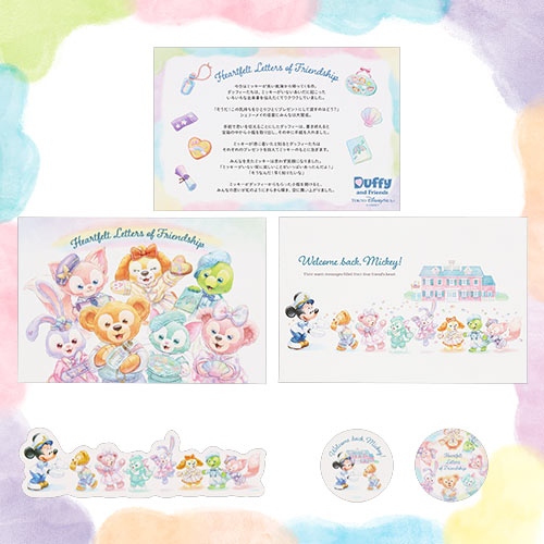 JAN 13 PREORDER - Disneysea Limited - Duffy & Friends - Heartfelt Letters of Friendship - Postcards & Sticker Set