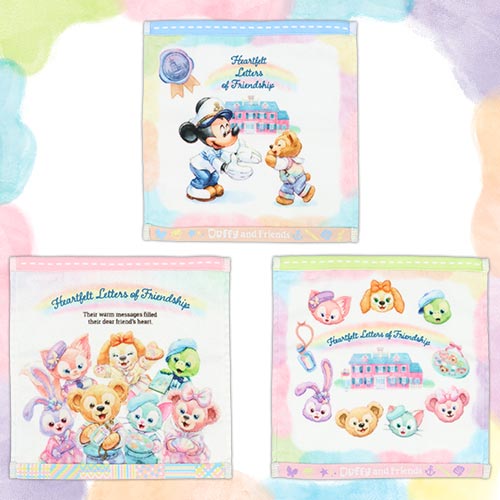 JAN 13 PREORDER - Disneysea Limited - Duffy & Friends - Heartfelt Letters of Friendship - Mini Towel Set