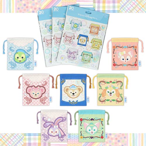 JAN 13 PREORDER - Disneysea Limited - Duffy & Friends - Heartfelt Letters of Friendship - Drawstring Bag Blind Box