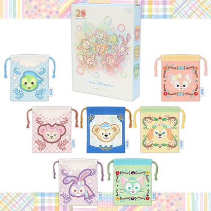 JAN 13 PREORDER - Disneysea Limited - Duffy & Friends - Heartfelt Letters of Friendship - Drawstring Bag Blind Box - Full Set
