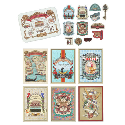 13 JAN PREORDER - Disneysea Limited -  Disney Story Beyond - Palazzo Canal - Postcard & Sticker Tin
