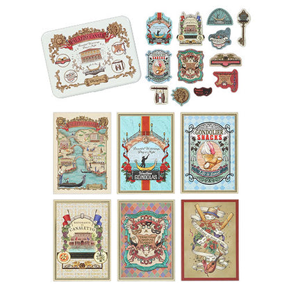13 JAN PREORDER - Disneysea Limited -  Disney Story Beyond - Palazzo Canal - Postcard & Sticker Tin