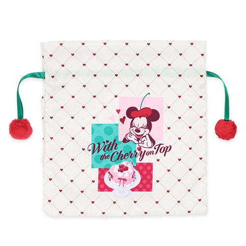 FEB 5 PREORDER - Tokyo Disney Resort - Cherry Collection - Minnie Mouse -  Drawstring Bag