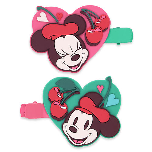 FEB 5 PREORDER - Tokyo Disney Resort - Cherry Collection - Minnie & Mickey Mouse - Hair Clip Set