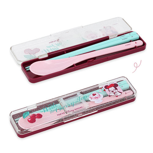 FEB 5 PREORDER - Tokyo Disney Resort - Cherry Collection - Minnie Mouse -  Chopsticks & Spoon Set