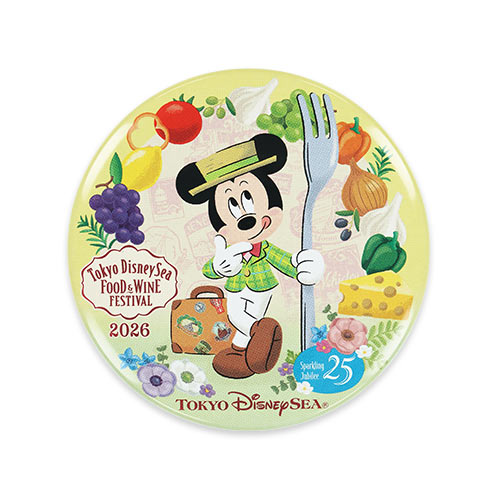 Disneysea Limited - Food & Wine Festival - Mickey Mouse - Can Badge